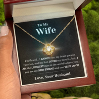 Load image into Gallery viewer, To My Wife-Your Flawed Best Friend-Love Knot Necklace
