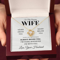 Load image into Gallery viewer, Gift For Wife - Beside you, Home - Love Knot Necklace
