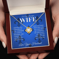 Load image into Gallery viewer, Gift For Wife - Love You More For it - Infinity Knot Necklace
