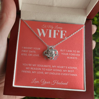 Load image into Gallery viewer, Gift For Wife - Wasn&#39;t your first date - Love Knot Necklace
