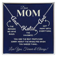 Load image into Gallery viewer, The Sibling Necklace — Funny Mother's Day Gift for Mom
