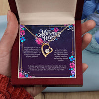 Load image into Gallery viewer, For My Mom- Appreciate the Sacrifices- Forever Love Necklace
