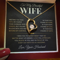 Load image into Gallery viewer, Gift For Wife "Every Day With You is a Blessing" Heart Necklace
