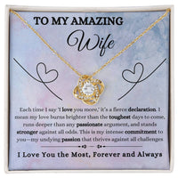 Load image into Gallery viewer, To My Wife-I Love You the Most- Love Knot Necklace
