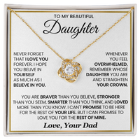 Load image into Gallery viewer, Gift For Daughter- Stronger than you seem - Unfinity Knot Necklace
