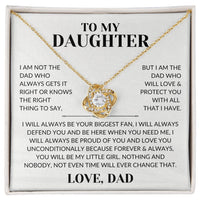 Load image into Gallery viewer, Gift For Daughter- I&#39;m not the Dad who always gets it right - Infinity Knot Necklace
