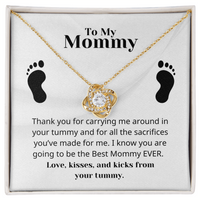 Load image into Gallery viewer, Gift For Expecting Mother - Thank you for Carrying me - Infinity Knot Necklace
