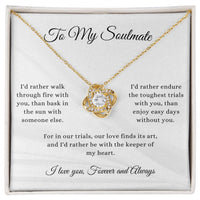 Load image into Gallery viewer, To My Soulmate-Keeper of My Heart-Love Knot Necklace
