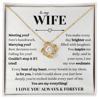 Load image into Gallery viewer, Gift For Wife - Every Beat of my Heart - Love Knot Necklace
