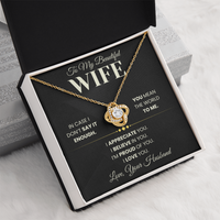 Load image into Gallery viewer, Gift For Wife " You Mean The World To Me" Infinity Knot Necklace
