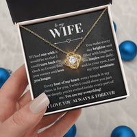 Load image into Gallery viewer, Love You Longer Love knot Necklace
