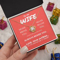 Load image into Gallery viewer, Gift For Wife - Always Beside You Give you the &quot;D&quot; Tonight - Love Knot Necklace
