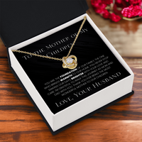 Load image into Gallery viewer, Gift For Wife - Foundation Of Our Family - Infinity Knot Necklace
