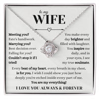 Load image into Gallery viewer, Gift For Wife - Every Beat of my Heart - Love Knot Necklace

