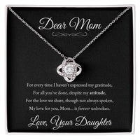 Load image into Gallery viewer, For Mom - Unbroken Love - Love Knot Necklace (Yellow &amp; White Gold Variants)
