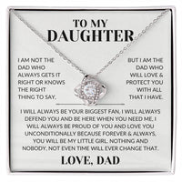 Load image into Gallery viewer, Gift For Daughter- I&#39;m not the Dad who always gets it right - Infinity Knot Necklace
