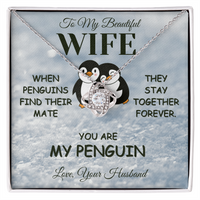 Load image into Gallery viewer, Gift For Wife &quot; You Are My Penguin&quot; Infinity Knot Necklace
