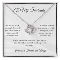 Load image into Gallery viewer, To My Soulmate-Keeper of My Heart-Love Knot Necklace
