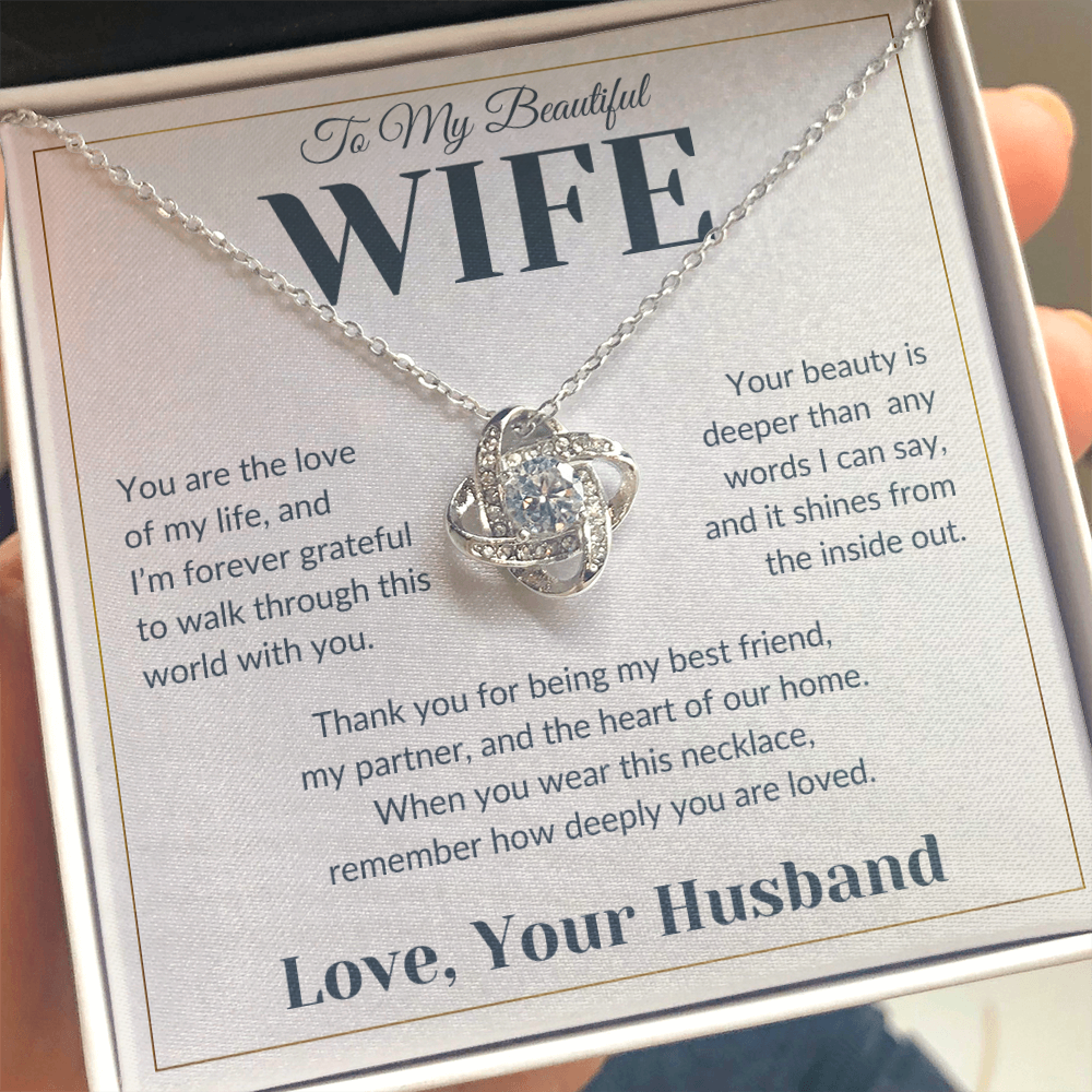 Gift For Wife - Shines from the inside out - Infintiy Knot Necklace