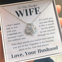 Load image into Gallery viewer, Gift For Wife - Together is My Favorite Place to Be - Infintiy Knot Necklace
