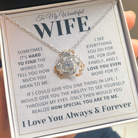 Load image into Gallery viewer, Gift For Wife - See Yourself through my eyes - Infinity Knot Necklace
