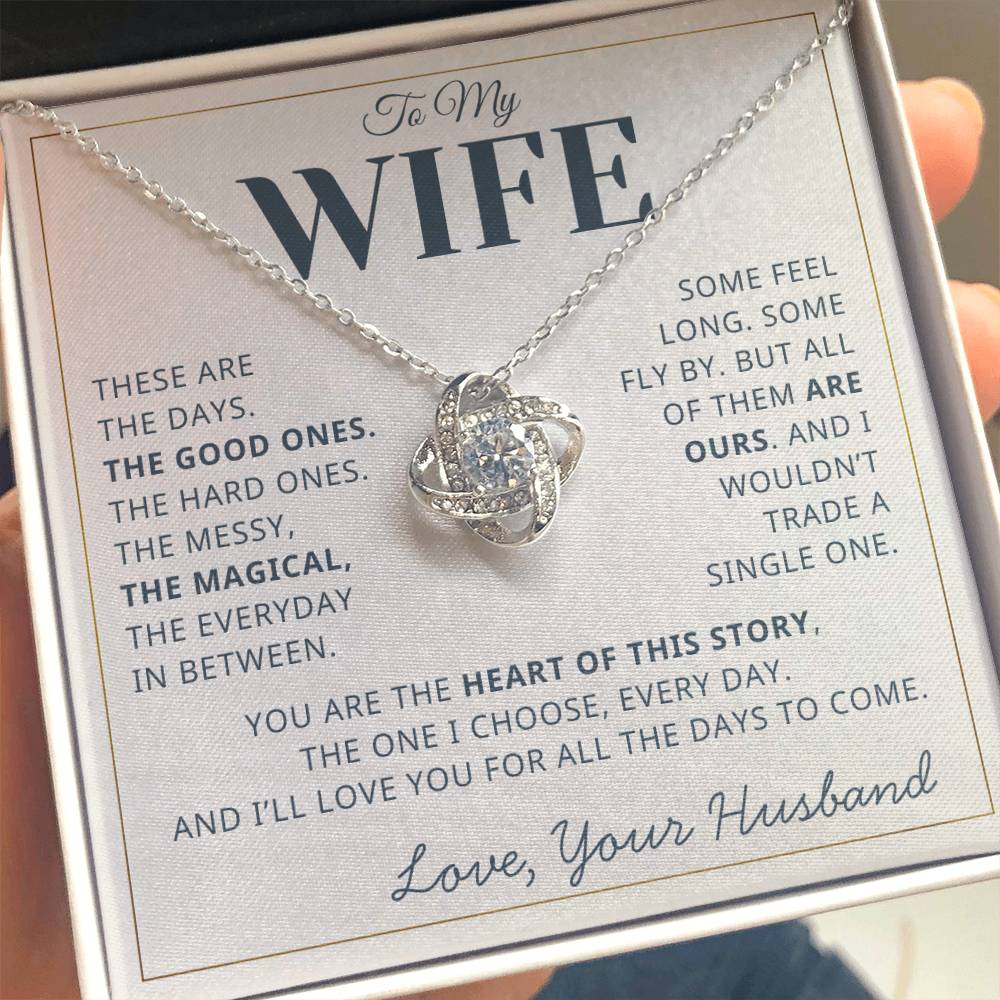 Gift For Wife - These days! - Infinity Knot Necklace