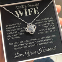 Load image into Gallery viewer, Gift For Wife -Love and Light -Infinity Knot Necklace
