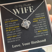 Load image into Gallery viewer, Gift For Wife - So Much Good In My Life - Infinity Knot Necklace
