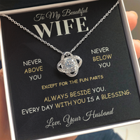 Load image into Gallery viewer, Gift For Wife "Always Beside You" Infinity Knot Necklace
