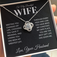 Load image into Gallery viewer, Gift For Wife - Best Gift Life has Given me - Infinity Knot Necklace
