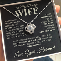 Load image into Gallery viewer, Gift For Wife - I See Everything - Infinity Knot Necklace
