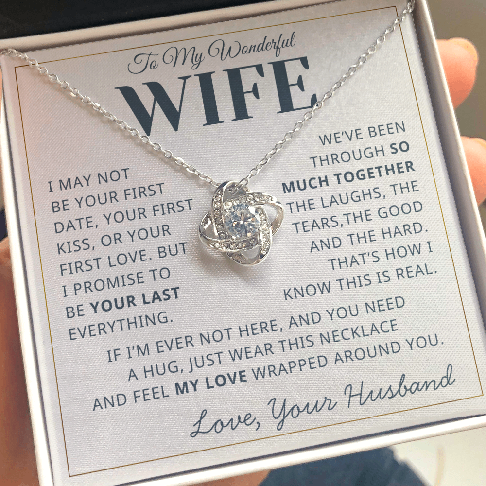 Gift For Wife - Feel My Love Wrapped Around you- Infinity Knot Necklace