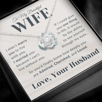 Load image into Gallery viewer, Gift For Wife - Admired, Cherished, Loved - Infinity Knot Necklace

