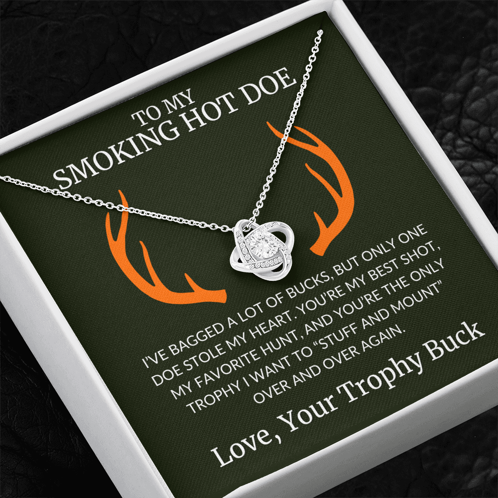 Gift For Wife - The Doe That Stole My Heart - Infinity Knot Necklace