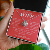 Load image into Gallery viewer, Gift For Wife - My Hearts Keeper (red) - Infinity Knot Necklace
