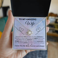 Load image into Gallery viewer, To My Wife-I Love You the Most- Love Knot Necklace
