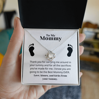 Load image into Gallery viewer, Gift For Expecting Mother - Thank you for Carrying me - Infinity Knot Necklace
