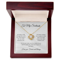 Load image into Gallery viewer, To My Soulmate-Keeper of My Heart-Love Knot Necklace
