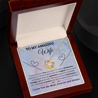 Load image into Gallery viewer, To My Wife-I Love You the Most- Love Knot Necklace
