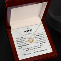 Load image into Gallery viewer, To My Wife-Fate Has You Always Kinda Sorta on My Mind-Love Knot Necklace
