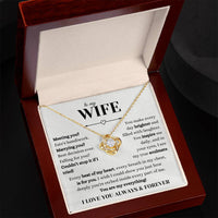 Load image into Gallery viewer, Gift For Wife - Every Beat of my Heart - Love Knot Necklace
