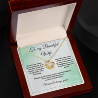 Load image into Gallery viewer, To My Wife-I Love This Beautiful Life With You-Love Knot Necklace
