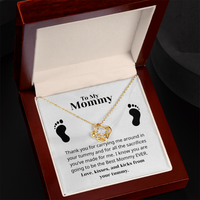 Load image into Gallery viewer, Gift For Expecting Mother - Thank you for Carrying me - Infinity Knot Necklace
