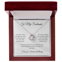 Load image into Gallery viewer, To My Soulmate-Keeper of My Heart-Love Knot Necklace
