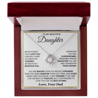 Load image into Gallery viewer, Gift For Daughter- Stronger than you seem - Unfinity Knot Necklace

