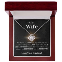 Load image into Gallery viewer, To My Wife-Your Flawed Best Friend-Love Knot Necklace

