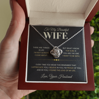 Load image into Gallery viewer, Gift For Wife "Love of My Life" Infinity Knot Necklace
