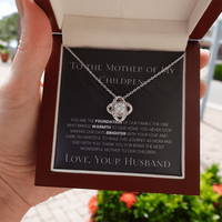 Load image into Gallery viewer, Gift For Wife - Foundation Of Our Family - Infinity Knot Necklace
