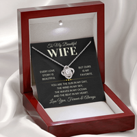 Load image into Gallery viewer, Gift For Wife &quot;Our Love Story Is My Favorite&quot;  Infinity Knot Necklace
