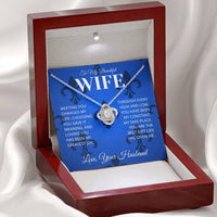 Load image into Gallery viewer, Gift For Wife - Love You More For it - Infinity Knot Necklace
